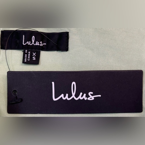 NWT Lulus Brighter Side Light Green Floral Satin Jacquard Mini Dress, XS - Picture 10 of 13